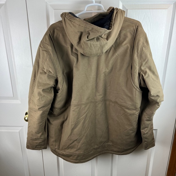 Men's Carhartt Cryder Full Swing Full Zip Jacket Hooded Tan Size 2XL Tall - Picture 4 of 5